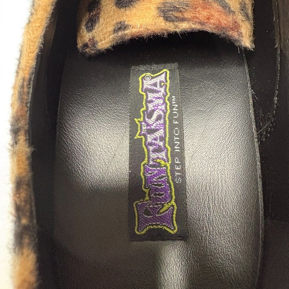 FUNTASMA Pimp-02 Leopard Print Goldfish Heel Lace Up Oxford Mens Size 8 - Picture 9 of 10